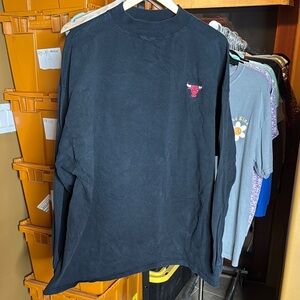 Vintage 90s Chicago Bulls CSA Nutmeg Mills Long Sleeve Mock Neck T-Shirt Sz 3XL
